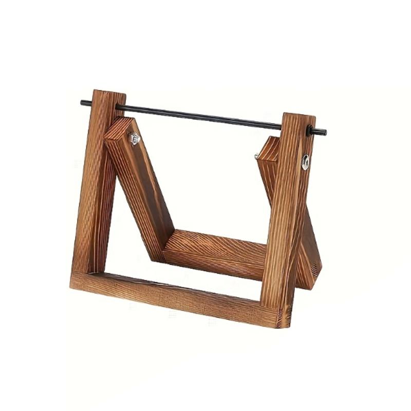 

Деревянный диспенсер для пряжи, вращающийся на 360 градусов, деревянная стойка-держатель для пряжи, настольный органайзер для катушек ниток для вязания S