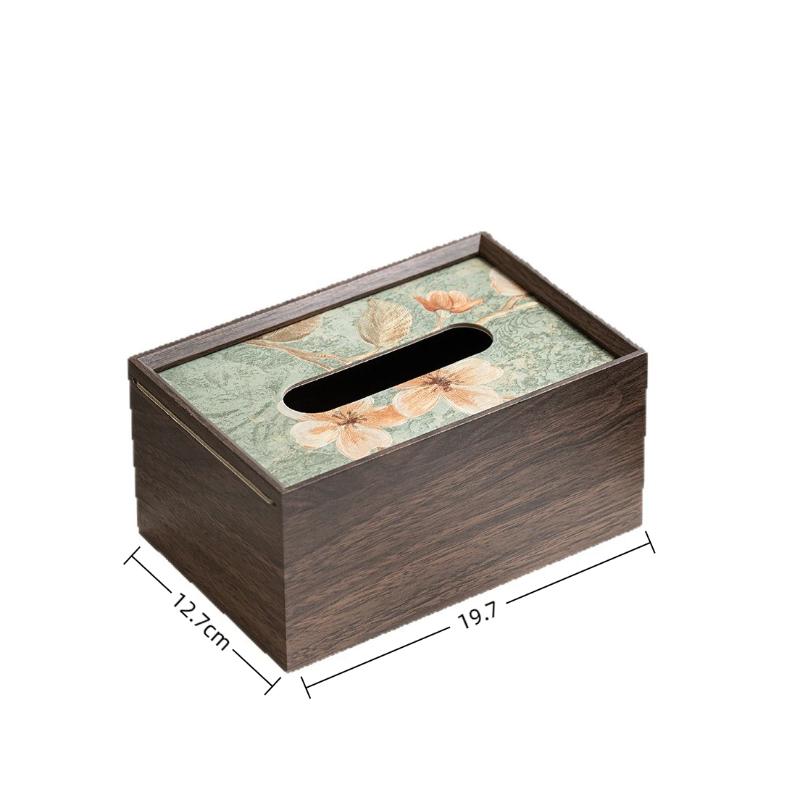 1Pcs Wooden Cherry Blossom Tissue Box Cover Napkin Holder Storage Box Gift-Idea Creative Wood-Made Tissue Box Holder