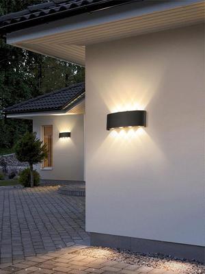 Aluminiowa lampa ścienna LED 4 W/6 W/8 W IP65 wodoodporna ściana ganek światła oświetlenie zewnętrzne kinkiet ogrodowy 85-265 V do sypialni Home Decor