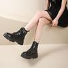 Versatile locomotive boots fashion Martin boots women's 2025 autumn and winter new British handsome thick-soled wedges short boots