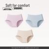 Fenteng Women's Cotton Antibacterial Mid-Waist Briefs