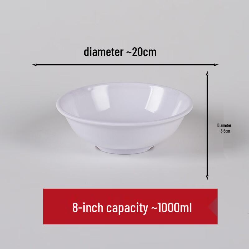 Diruien Melamine Commercial-Grade Soup and Rice Bowls