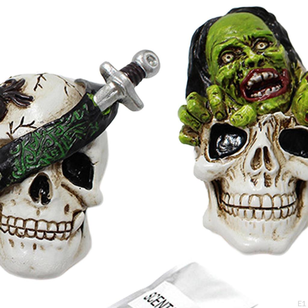 2 Pcs Skull Vent Clips, Car Air Freshener Halloween Interior Accessories,