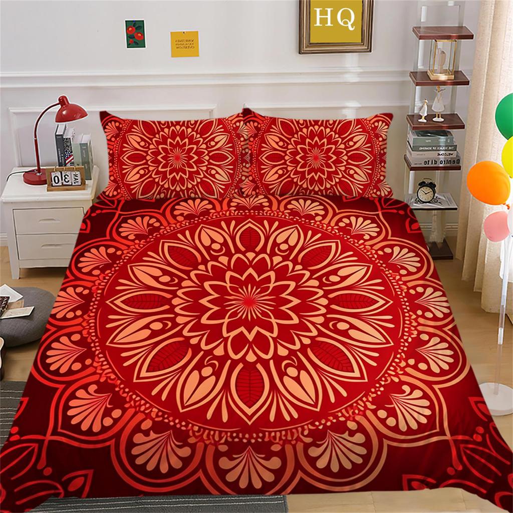 3D Digital Printing Bedding Set Bohemian Datura Quilt Cover Pillow Case Home Bedding Set AU/EU/US Full Size Single/Double Bed
