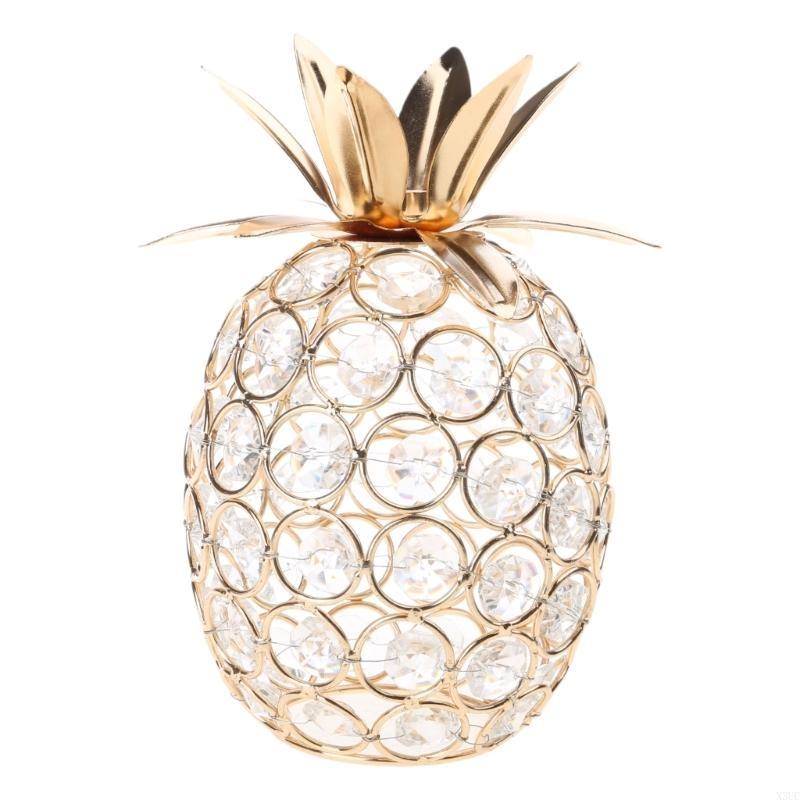 Crystal Fruit Statue Home Decorations Glass Collectible Statue Holiday Gift X3UC