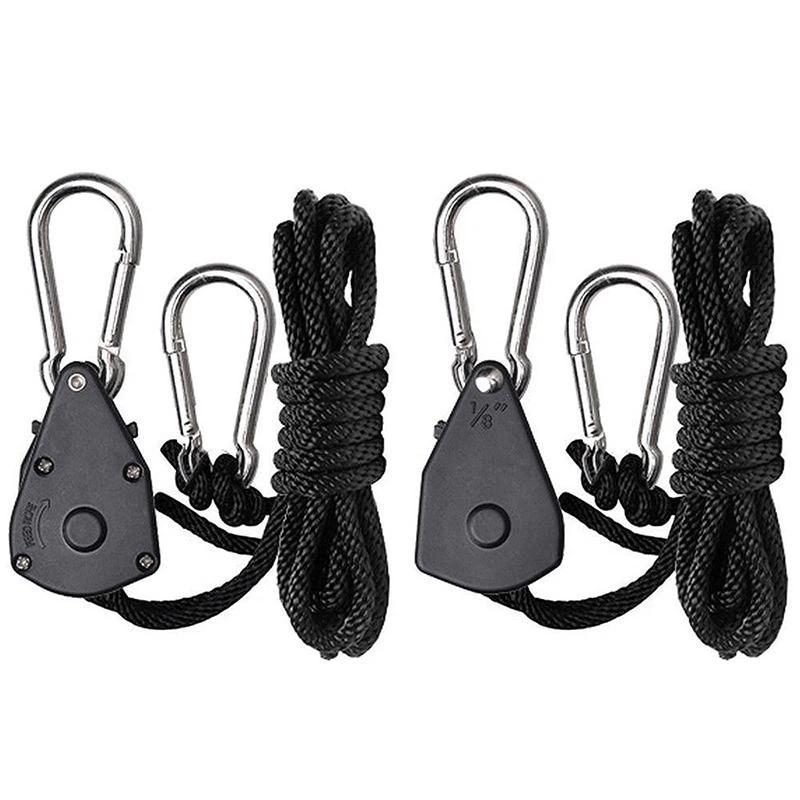 Pulley Ratchets Rope Lock Tie Down Strap 1 8 Inch Adjustable Hanger Strong Suspension for Kayak Camping Canoe Equipment Fastening