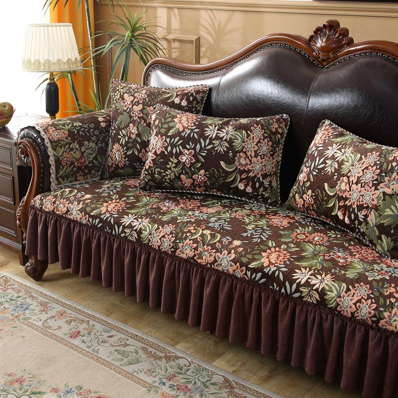 Retro Jacquard Stoff Sofa Schutzhülle Lounge Sofa Sitzschoner Heimdekoration Griffig Abriebfest Sessel Couch Schutzhülle Hand towel 60x60cm