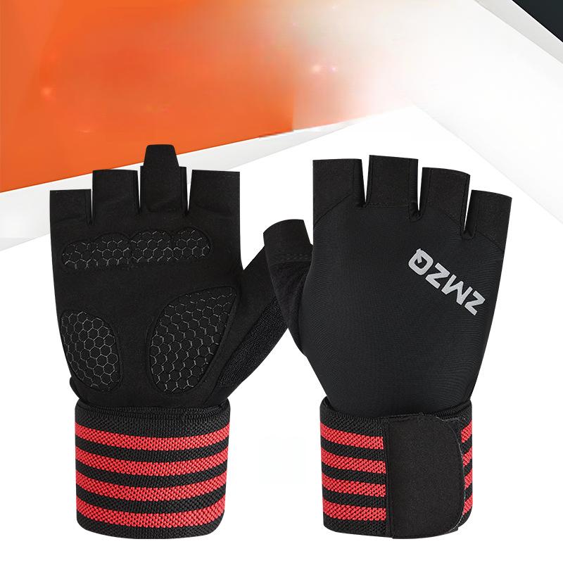 Men and Women's Fitness Gloves Thin Training Half Finger Sports Anti Slip Wear Resistant Anti Cocking Dumbbell Equipment Horizontal Bar Pull Up