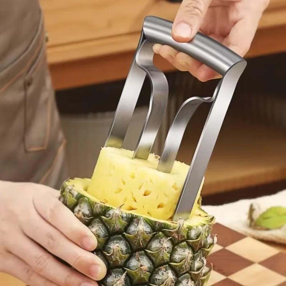Anti Slip Handle Pineapple Cutter Stainless Steel Pineapple Knife Peeler Household Use
