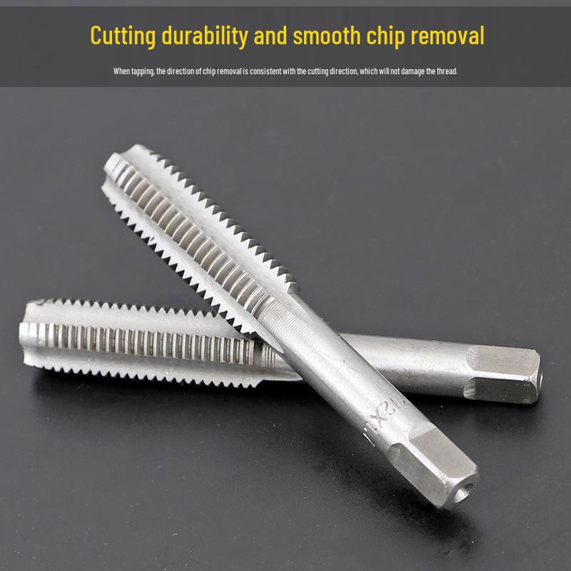 High-Speed Steel Taps & Dies Set: 5, 6, 7, 9-Piece with Tap Wrench and Threading Drill Bits.