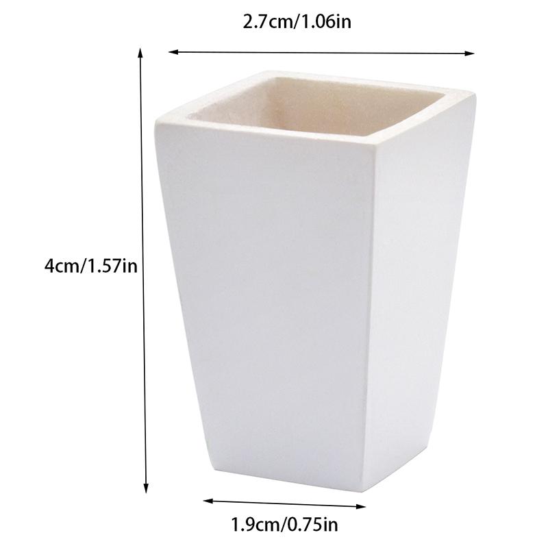 

1Pc 1/12 Dollhouse Miniature White Flower Pot Dollhouse Living Room Vase Decoration Dolls House Garden Accessories