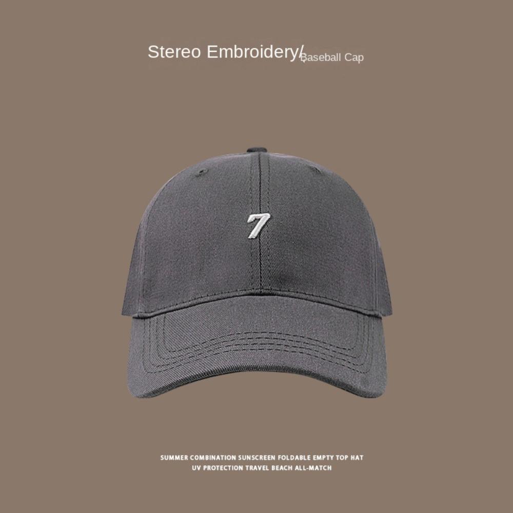 Sunscreen Baseball Cap Korean Style Cotton Peaked Hat Fashion Embroidered 7 Cap  Girls