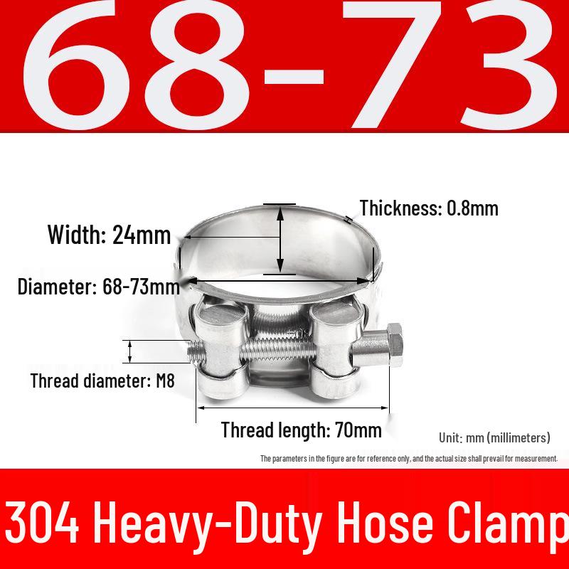 304 Stainless Steel European-Style Single Head Hose Clamp