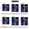 2D flat printing 2pcs Curtain Glow in the Dark Space Galaxy Alien Wall Protecting Privacy Party Decorations Use for Holiday Home