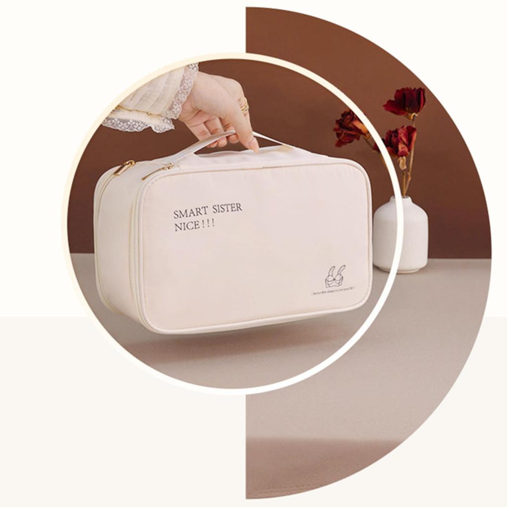 Travel Storage Bag Portable Underwear Pantyhose  Socks Organizing Pouch  Double Layer Large Capacity Luggage Bag Travel Essentials