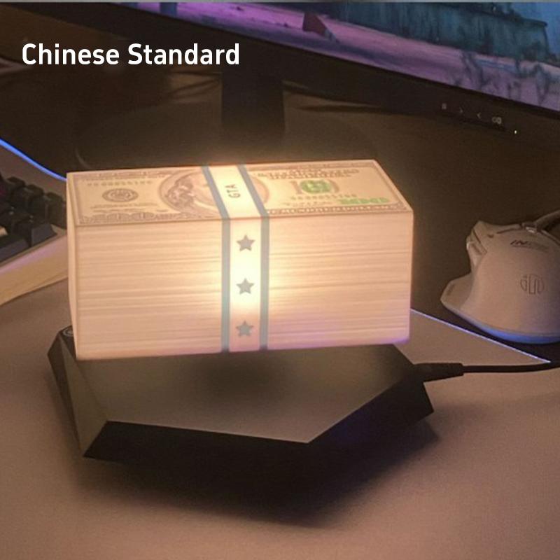 

Magnetic Levitation Dollar Luminous Ornaments Kids Adults Gifts Household Decoration Bedroom Technology Free-Spinning Floating Dollar