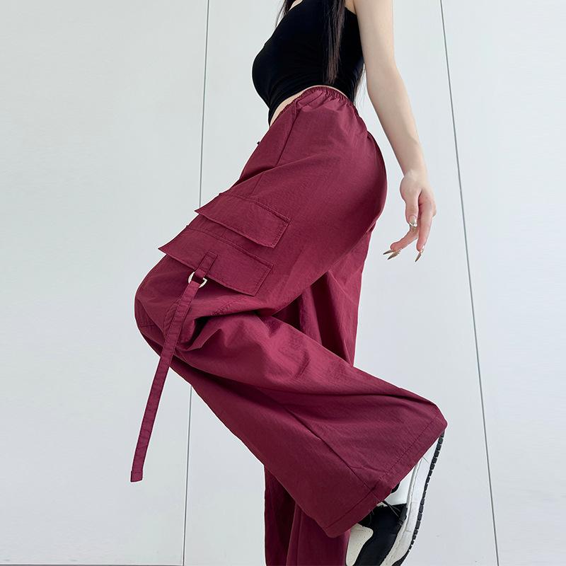 Summer Women's New Drape and Thin Informal Sweatpants Straight American Sports Wide-leg Pants