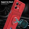 Slide Camera Lens Protection Case For Xiaomi Poco M6 Pro 4G Card Slot Stand Holder Magnetic Cover Coque PocoM6Pro Little M6Pro