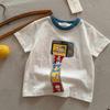 Kids Cotton Short Sleeve T Shirt with Cartoon Print for Boys and Girls Summer Wear