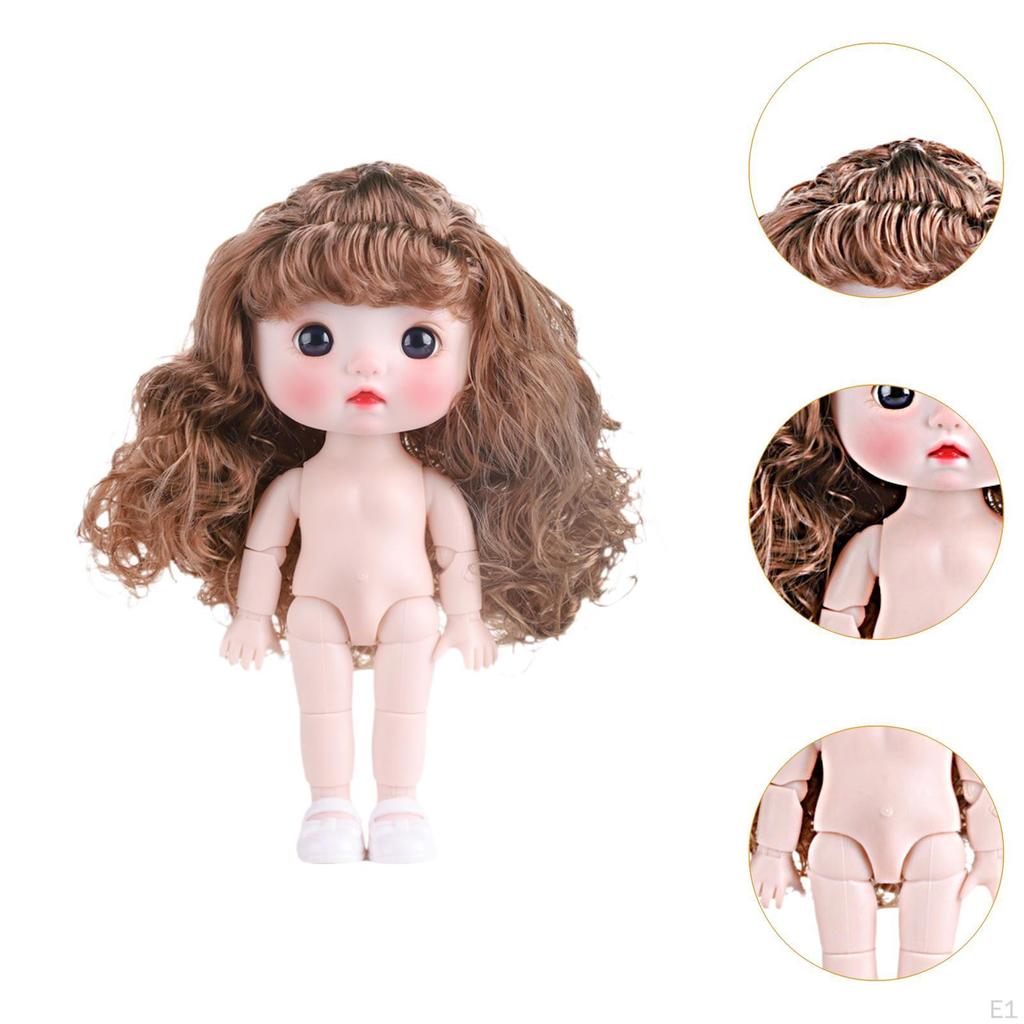 21cm BJD Doll with Footwear Interactive Design Movable Joints Educational Toy for Girls Gift Holiday