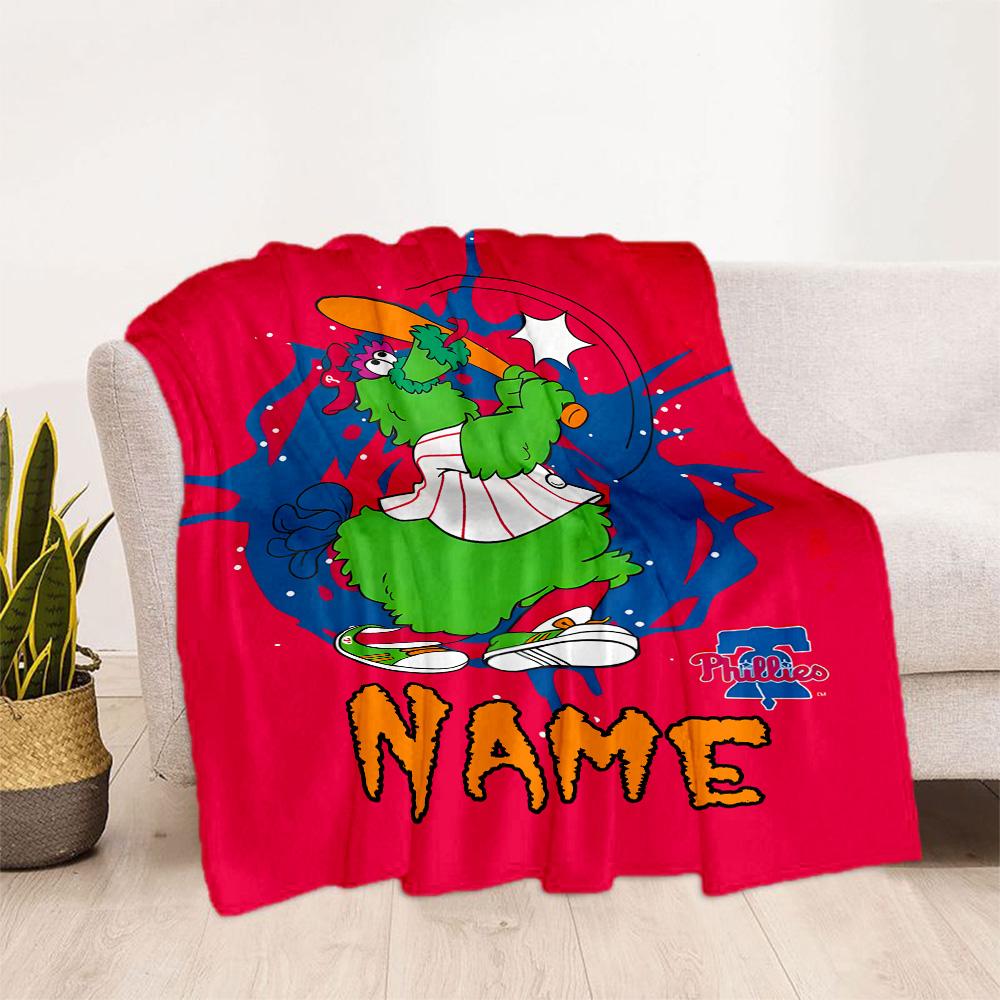 Baseball Print Customize Your Name Blanket Lightweight Customizable Blanket Warmthful Decor for Chair Nap Sofa Office Chair Four Seasons Multipurpose