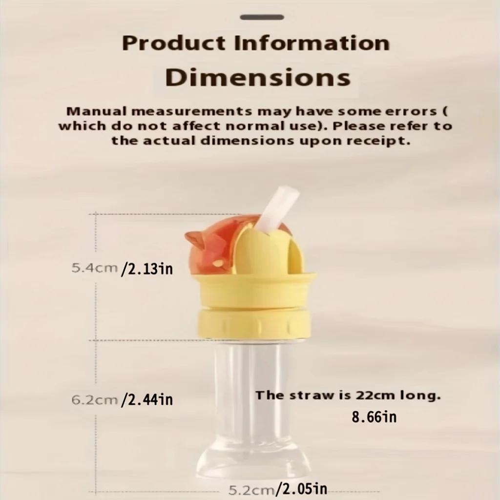 [Leak-Proof | Durable] Leak-Proof Durable Portable Sports Water Bottle with Straw | PP Material, Green & Yellow Design