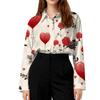 Women's Buttoned Long Sleeved Casual Regular Shirt With Collar Top