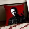 MMarilyn MManson Cushion Cover Reversible Soft Durable Pillow Cover Home  Car MultiScene Use for Daily Comfort