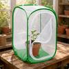 Foldable Plant Cage Translucent Mesh Enclosure Zipper Door Garden Cover