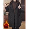 Plush and Thickened Cotton Coat for Women Winter Korean Style Loose Slim Mid-length Cotton Coat