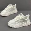 2025 Spring Men's Breathable White Trendy Thick Sole Skate & Casual Dad Shoes