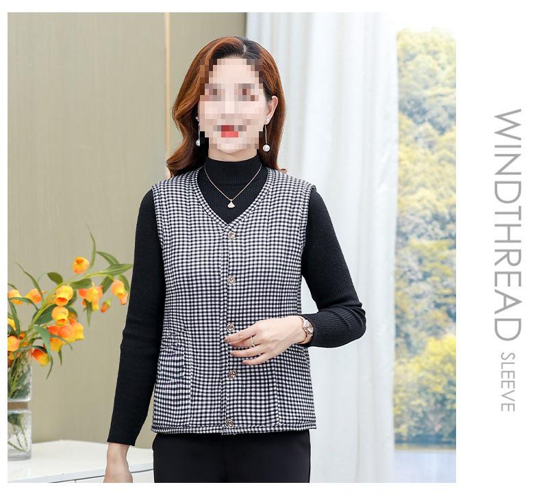 Camel Down Cotton Vest for Women - Autumn & Winter Versatile Shoulder Warmer for Middle-aged & Elderly Moms