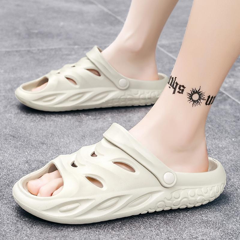 Sommar herr sandaler vardagsskor utomhus strandskor Mode bekväma platta halkfria familjeskor män mjuka 2024 ny modell