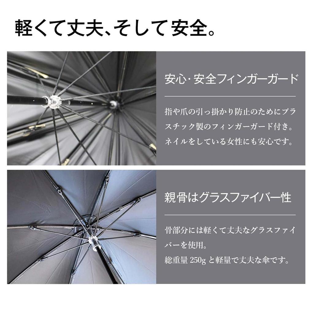 Fuuka Complete Sun Light Blocking UV Protection Bamboo Suitable for Both Sunny and Rainy Foldable Black [Fuuka] Parasol, Protection, 100% Rate, 99.99%