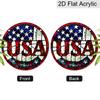 Acrylic USA Suncatcher Stained Glass Effect Window Hanging Ornament Patriotic Decor for Home