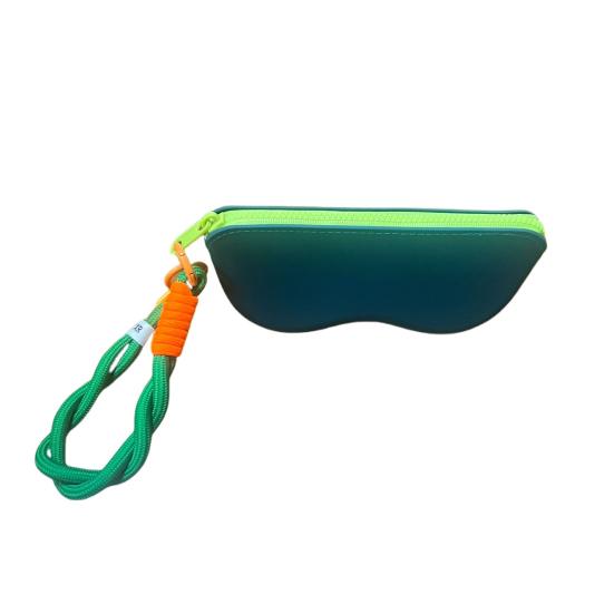 Silicone Glasses Bag Portable Protective Glasses Case Scratch-Resistant Eyeglasses Pouch Hanging Protective Cover with Lanyard
