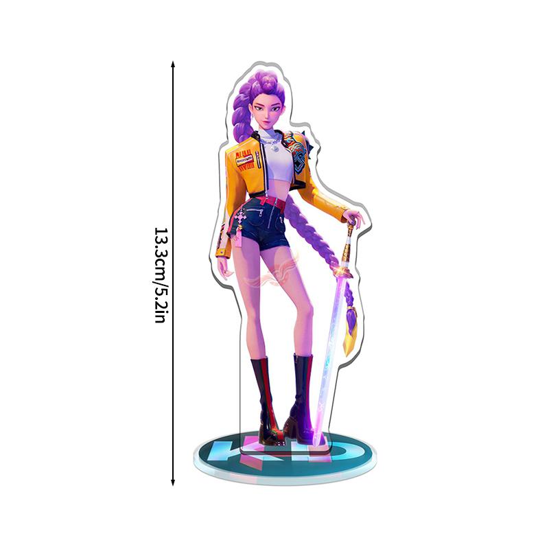 K-pop Demon Hunters Desktop Ornament Hunters Boys Group Figure Acrylic Stand Cartoon Ornaments Anime Po Frame