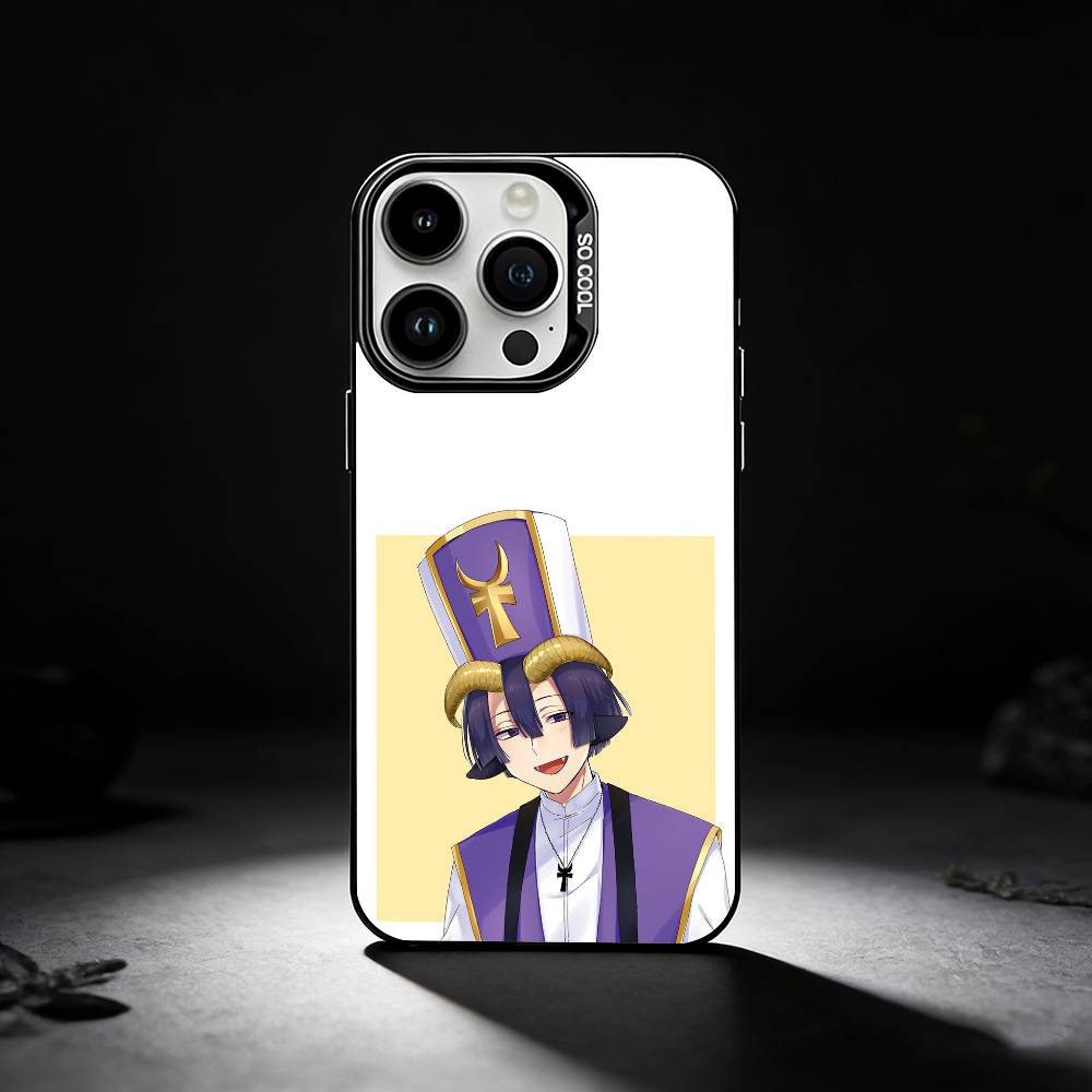 S-Sleepy Demon C-Castle Phone Case For iPhone 17,16,15,14,13,12,11 Plus,Pro Max,XS,Colored Silver Phone Case