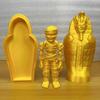 3D Printed Toy Model Mummy Decorative Gifts Egyptian Pharaoh Decorative Ornament Realistic Movable Mummy + Sphinx Set