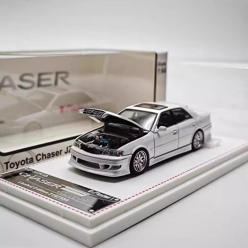 HCMF2 In Stock 1:64 Model 1 Fh Toyota Jzx100 Mk6 Chaser Simulation Alloy Miniature Die-Casting Car Models Customized Receive Toys Gift