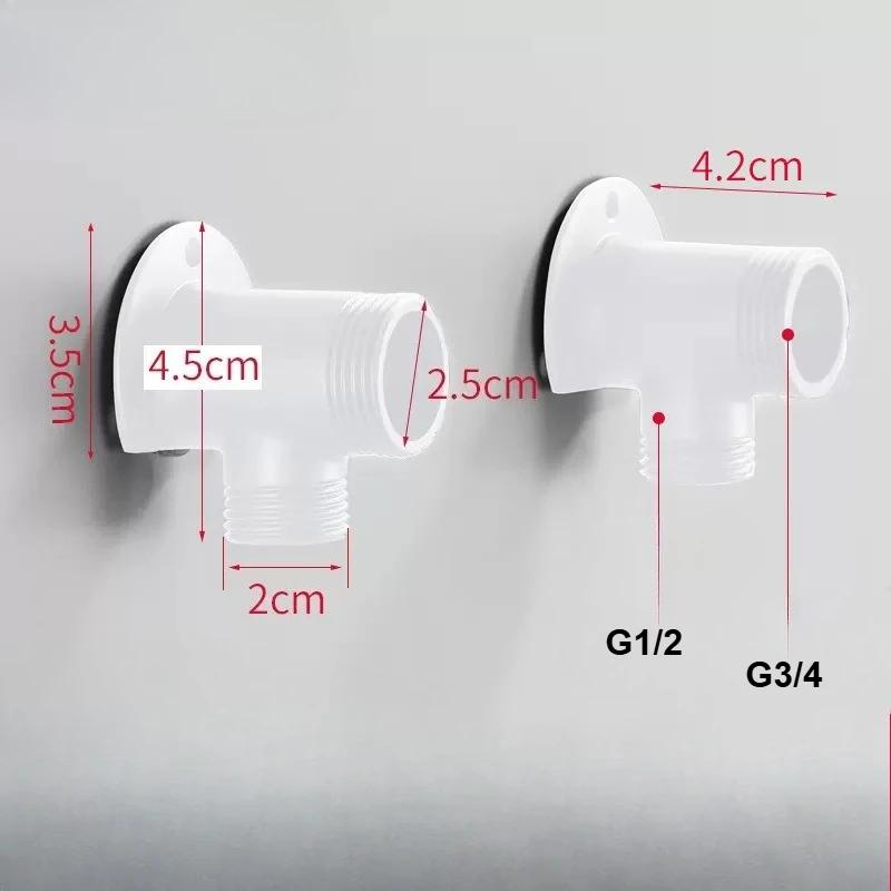 

Shower Accessories Bathroom Parts Shower Faucet Fixed Base Bracket Household Bathroom All-copper Faucet Interface Converter білий