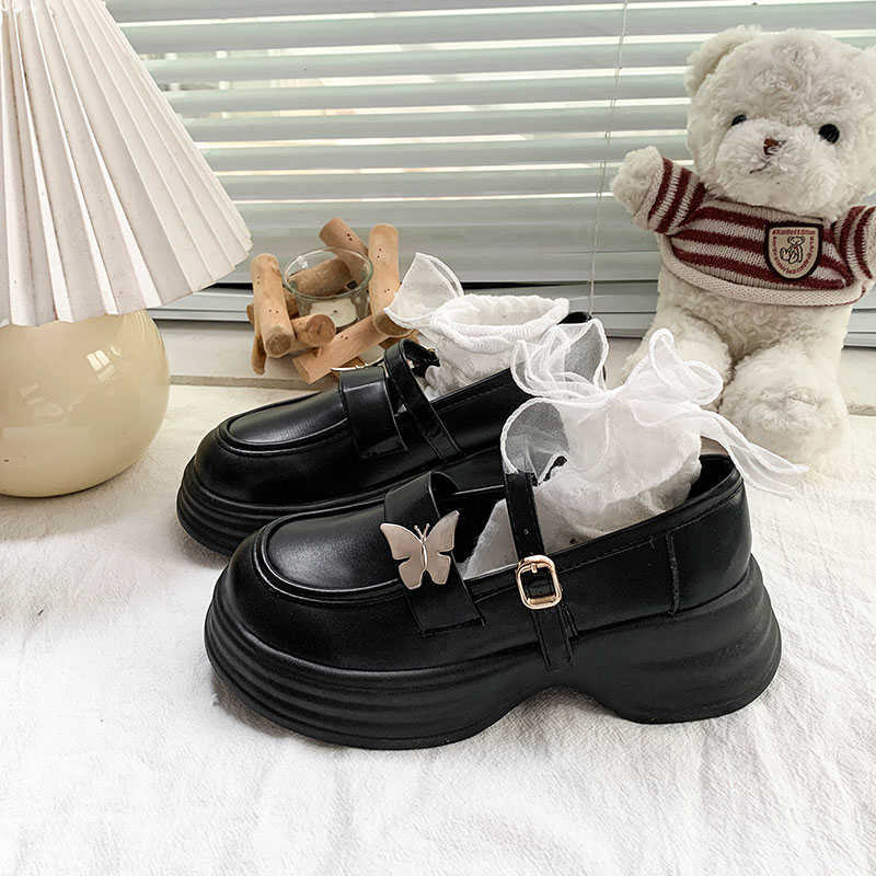 Sweet and Cool Mary Jane Shoes Autumn Platform Retro Versatile Jk British College Style Small Leather Shoes
