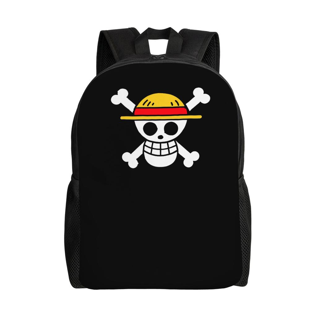 Best All Characters Anime Backpack for Men Women Student Work Daypack Pirate Flag One Piece College Shoulder Bag Lightweight