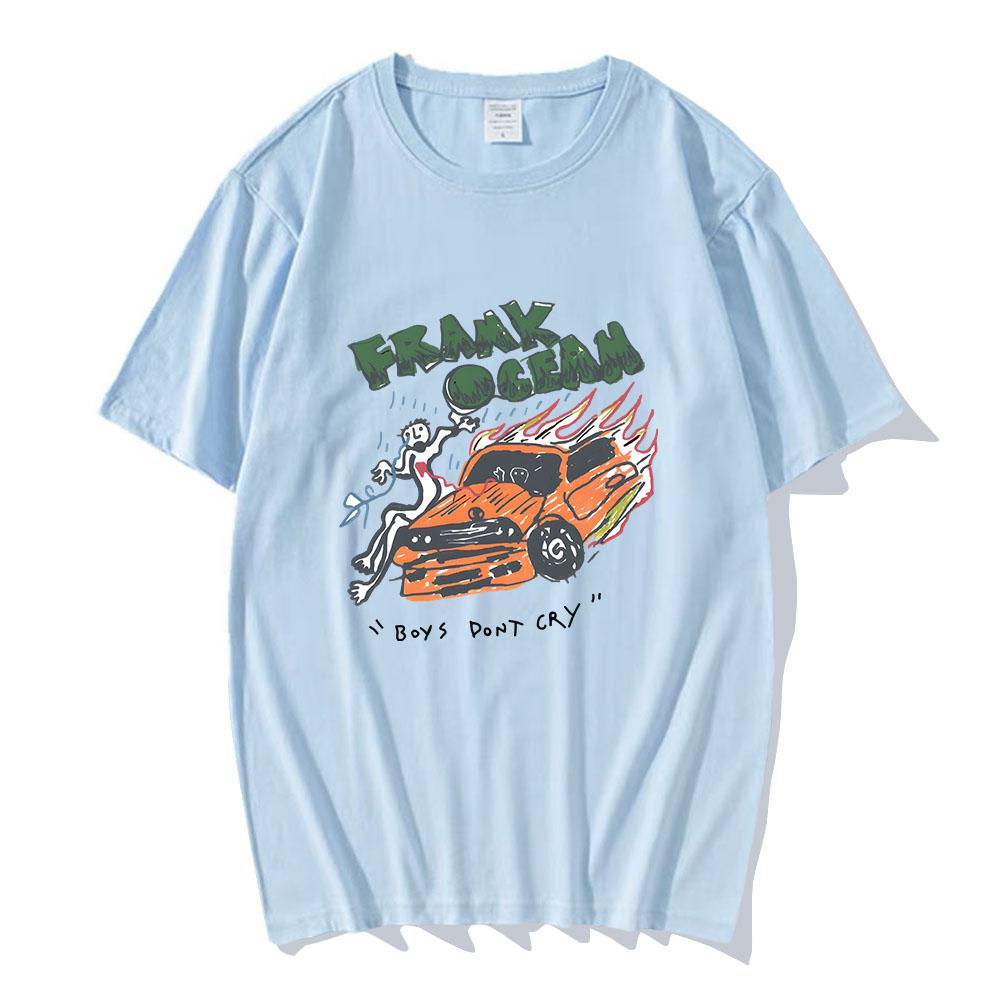 Frank O-ocean Blond R&B Music T Shirts MEN Cool Fashion Tshirts 100% Cotton T-shirts Spring Short Sleeve Comfortable Tee-shirt