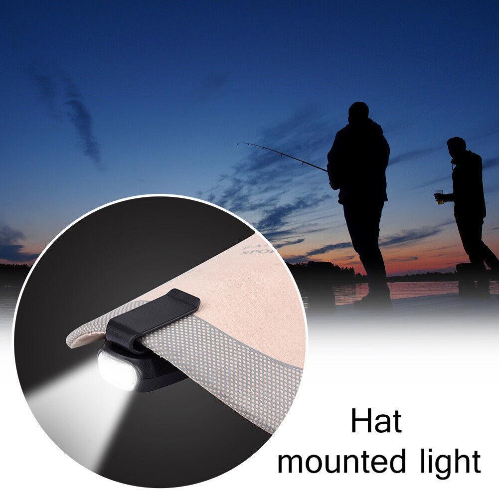 LED Cap Mounted Light Clip-on Lamp Hat Fishing Hiking Outdoor