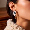 Zircon Devil's Eye Earrings Pleated Crystal Vintage Long Drop Earrings  Party Favors