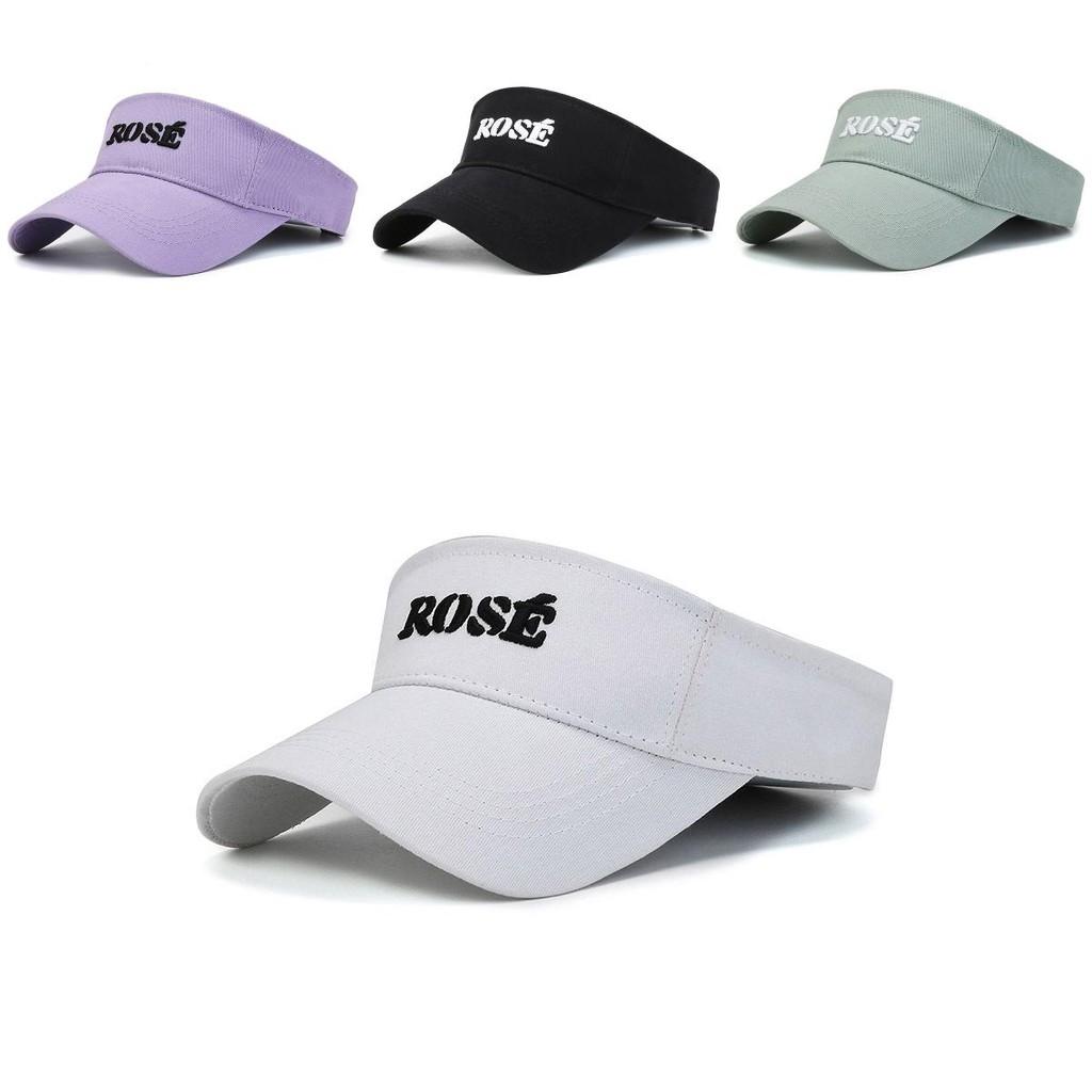 Letter Summer Rose Embroidery Baseball Cap Sporty Visor Cap Sun Gift Protection