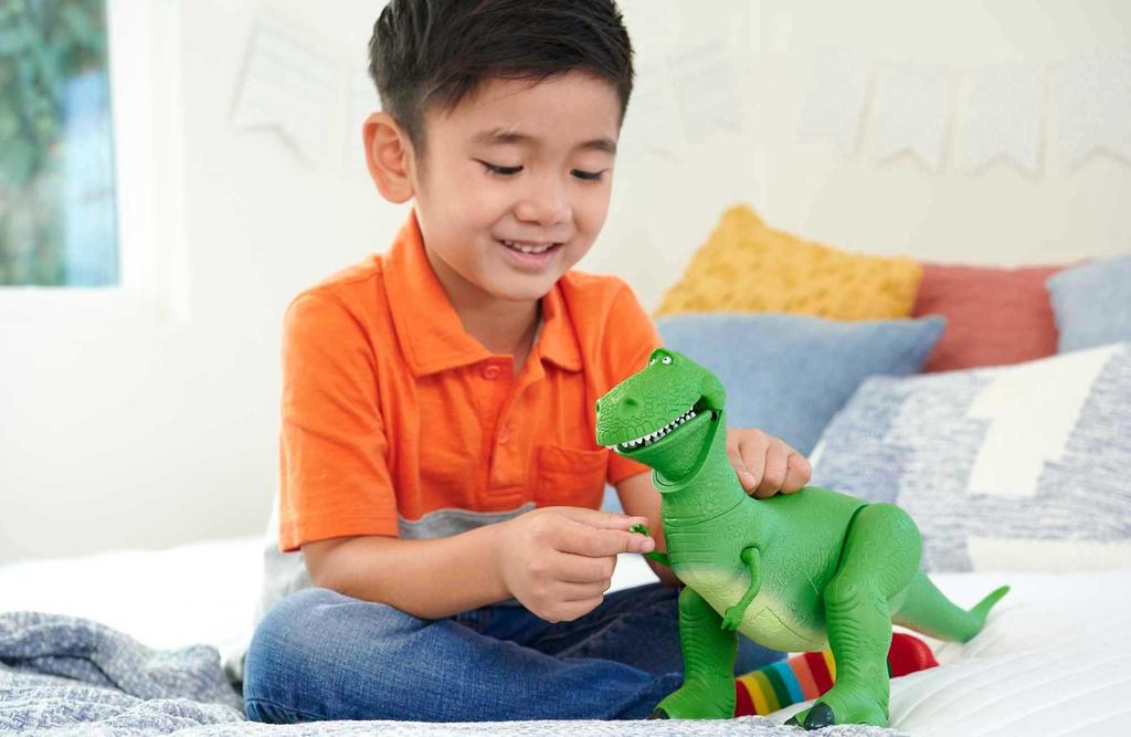Mattel Disney Pixar Toy Story Moving Talking Rex Dinosaur Inches Tall with 40 Phrases and Mouth Arm Kids Gift Toys, & Figure, Roarin’ Laughs, 10.8 &
