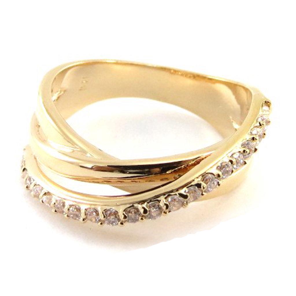 Gold Plated Ring 'Goddess' White Gold - 7 Mm