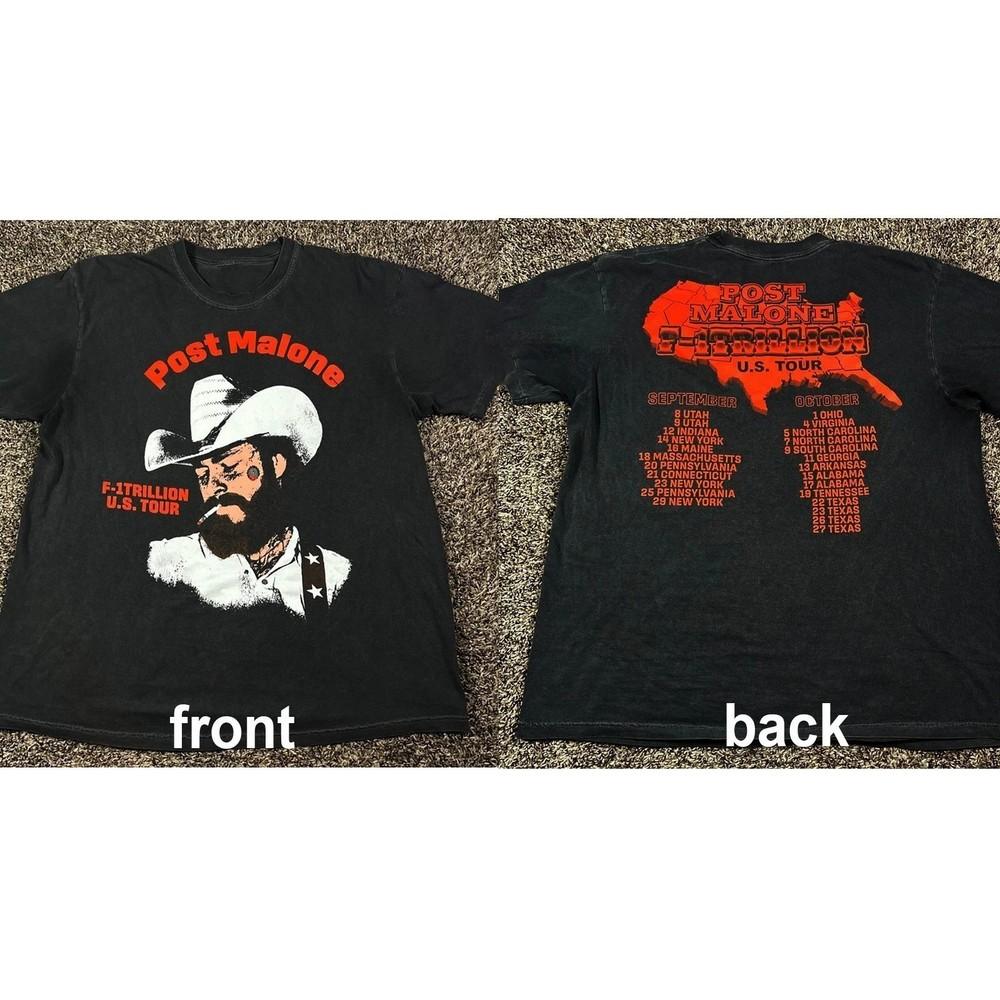 

NEW!!! Post Malone F-1 Trillion US Tour 2025 Tour Dates Reprint T-Shirt S